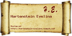 Hartenstein Evelina névjegykártya